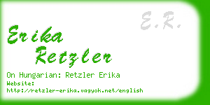 erika retzler business card